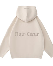 Noir Cœur Sand Oversized Hoodie