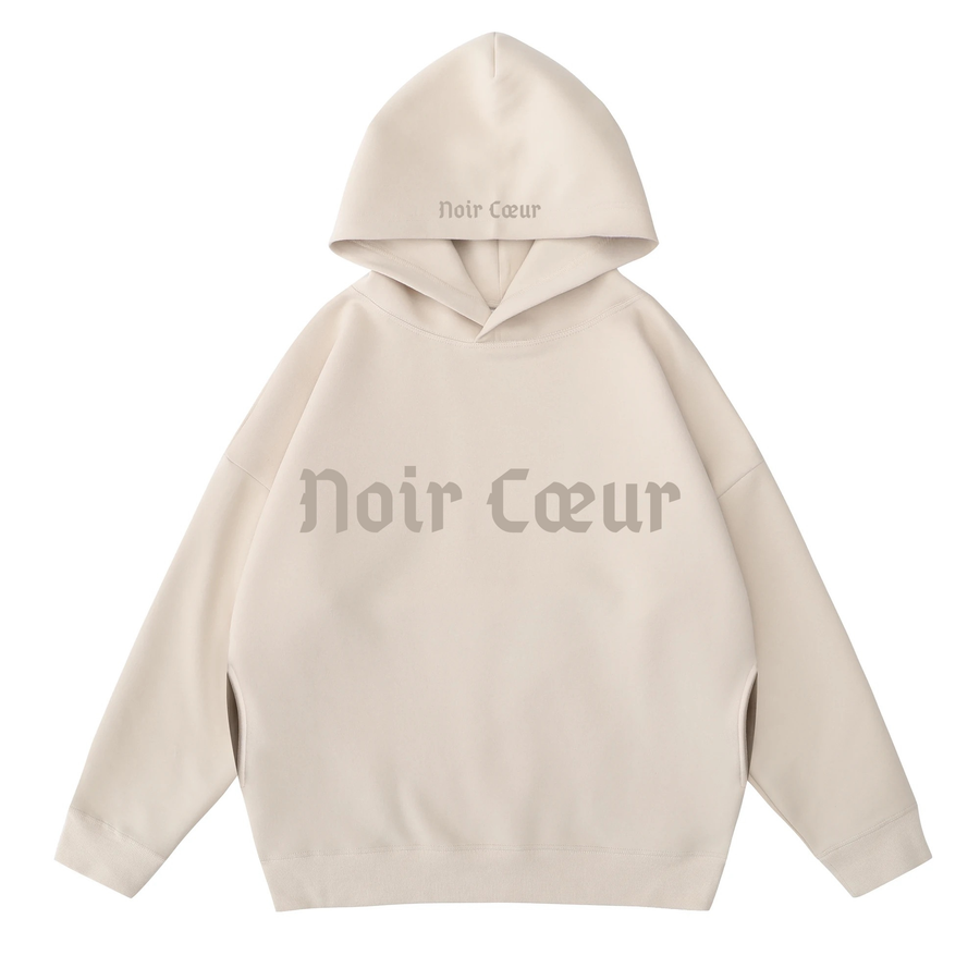 Noir Cœur Sand Oversized Hoodie