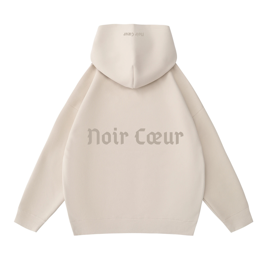 Noir Cœur Sand Oversized Hoodie