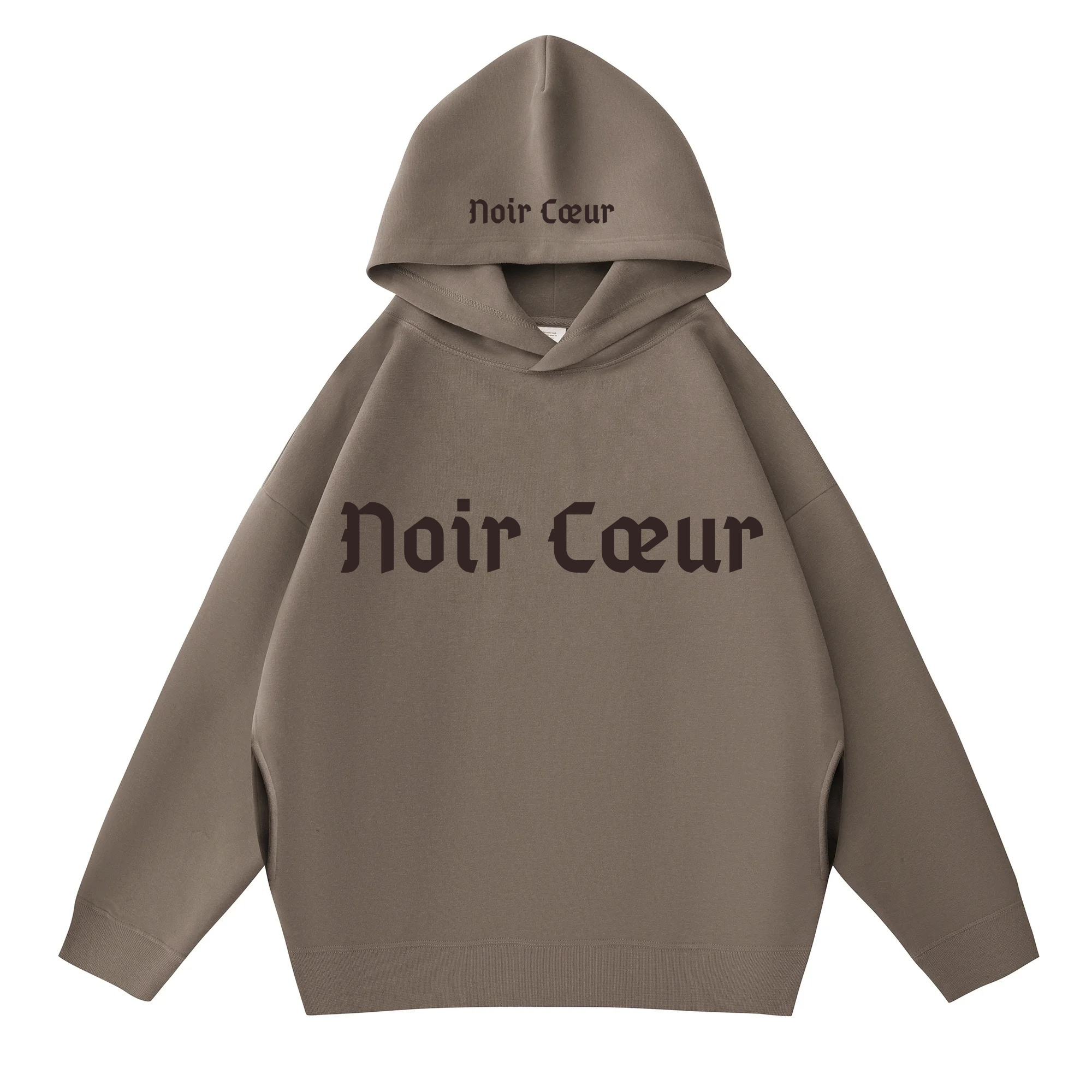 Noir Cœur Brown Oversized Hoodie