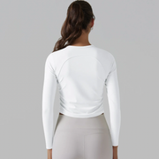 Noir Cœur White Long Sleeve Top