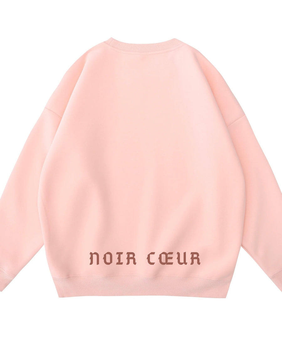 Noir Cœur Oversized Pink Sweater