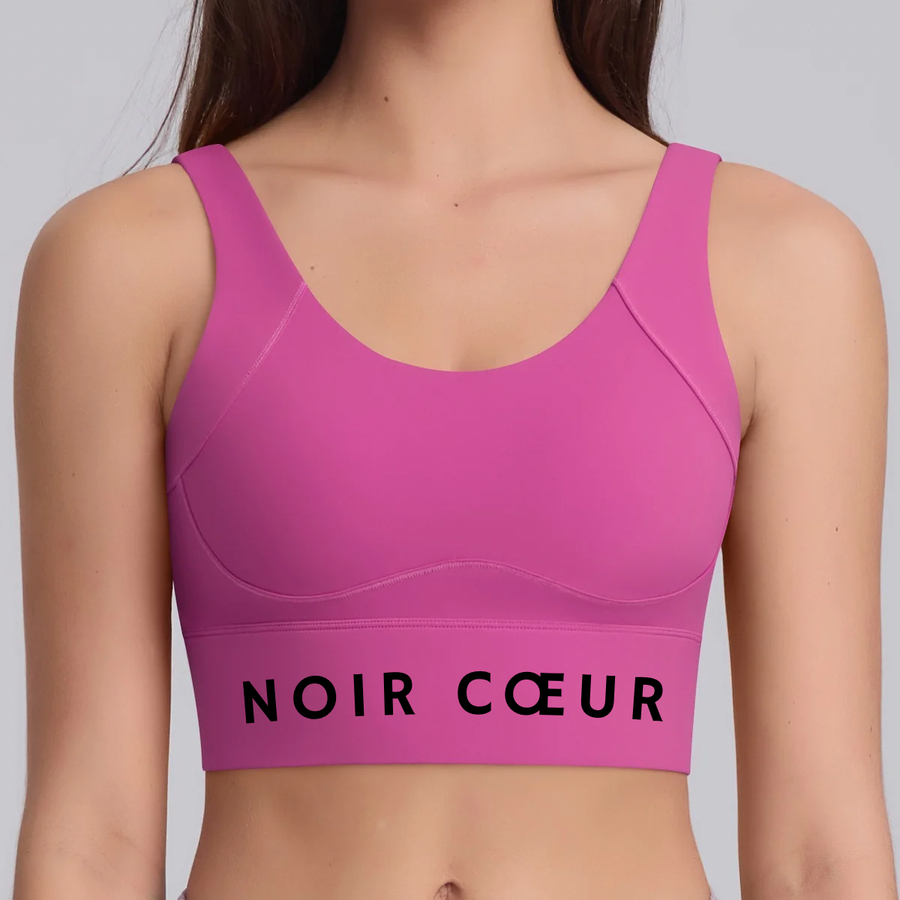 Noir Cœur Pink Gym Top