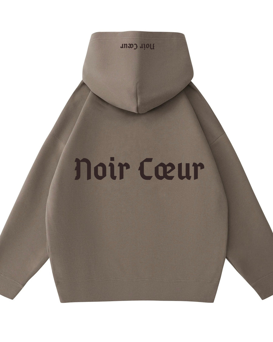 Noir Cœur Brown Oversized Hoodie