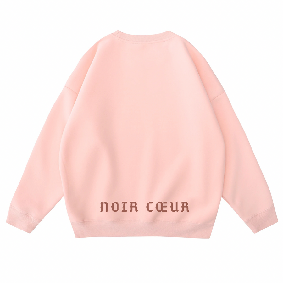 Noir Cœur Oversized Pink Sweater