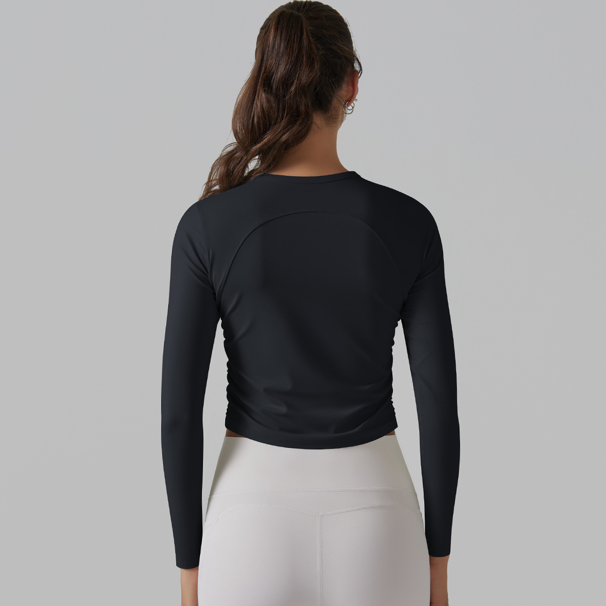 Noir Cœur Black Long Sleeve Top