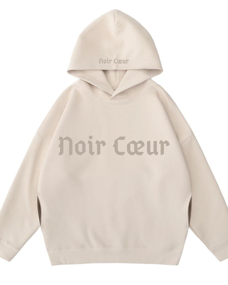 Noir Cœur Sand Oversized Hoodie