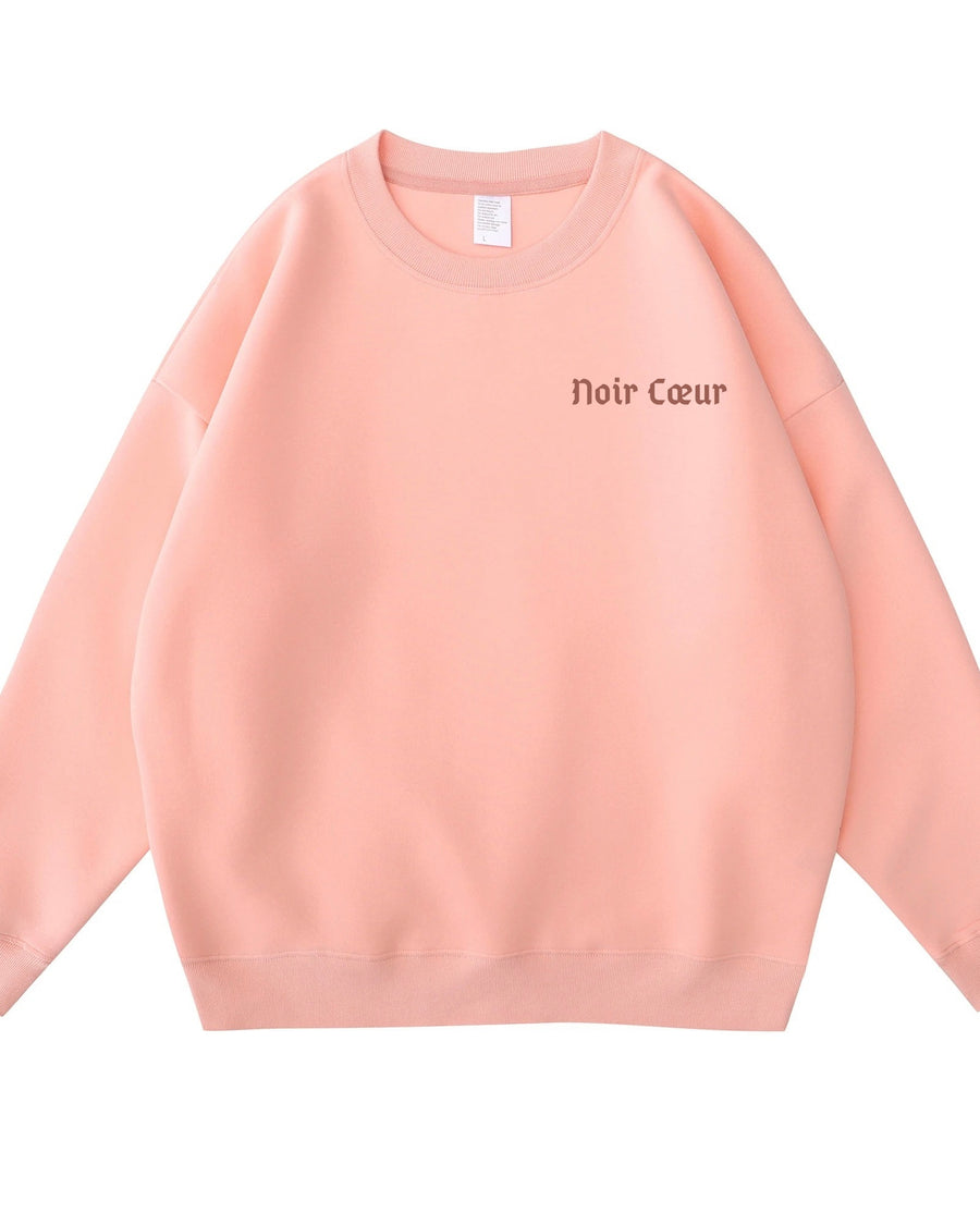 Noir Cœur Oversized Pink Sweater