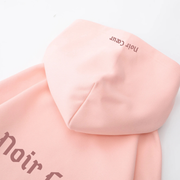 Noir Cœur Oversized Hoodie Pink