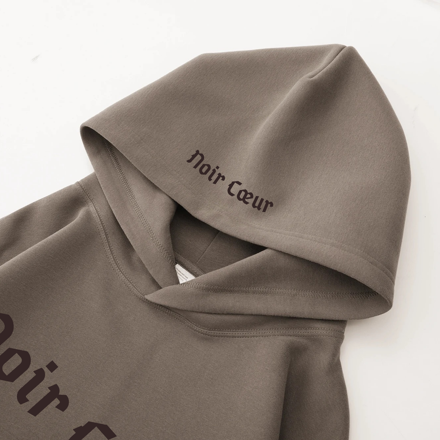 Noir Cœur Brown Oversized Hoodie