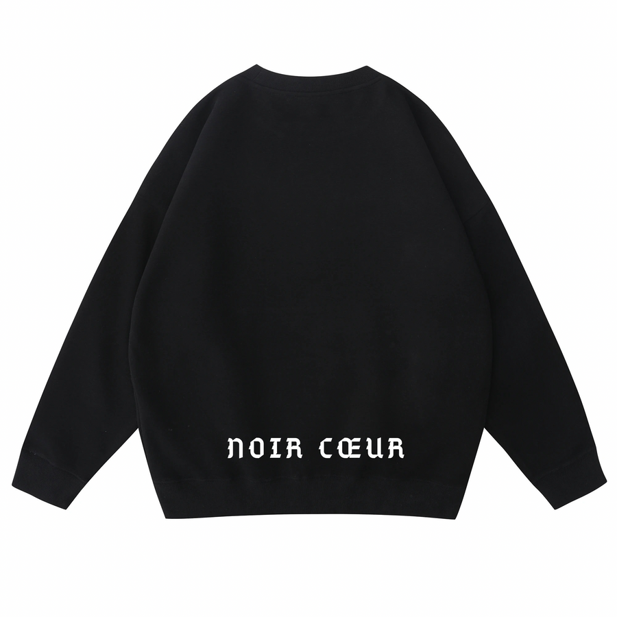 Noir Cœur Oversized Black Sweater