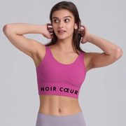 Noir Cœur Pink Gym Top